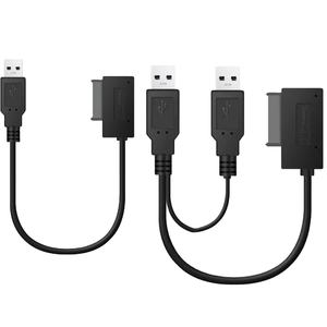 Câble USB 2.0 vers SATA 6 + 7 <span class=keywords><strong>13</strong></span> broches, câble USB vers SATA Slimline, câble fin pour disque dur externe d'ordinateur portable, lecteur de disque dur HDD, lecteur <span class=keywords><strong>DVD</strong></span> d'ordinateur portable - Product Image 1
