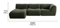 Canapé modulaire en tissu de luxe italien, compressé sous vide, moderne, capitonné, canapé d'angle, canapé de salon, canapé de maison