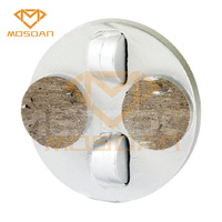 3 pouces Durable Redi Lock 2x 1/2 PCD Wear Outil de meulage diamanté à 2 boutons pour l'élimination de l'époxy