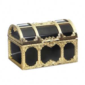 Coffre au trésor en plastique coloré pour Pirate, conteneur Transparent pour dragées, boîte pour amandes surées, 7cm, 9cm - Product Image 1