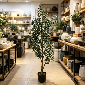Lifelike <b>Artificial</b> Olive <b>Tree</b> – Real Wood Trunk, UV Resistant for <b>Outdoor</b> Use - Product Image 4