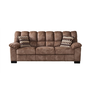 High Quality Brown Upholstered Fabric Materials <b>Sofa</b> Chair 3-Seater <b>Sofa</b> Set Corner Couch for Living Room Hotel Villa - Product Image 1