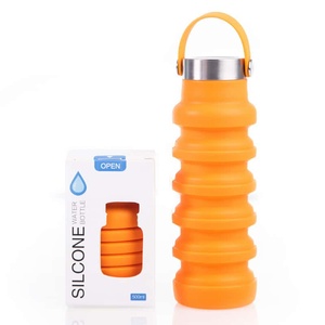 Fitness Silicone Collapsible Sports Water Bottle Outdoor Folding Cup 550ml Large Capacity Leak-Proof Eco-Friendly Dishwasher - Product Image 4