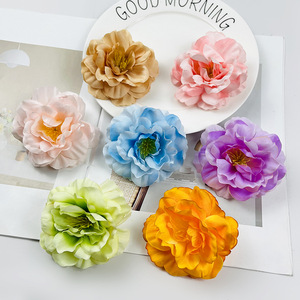 Tête de fleur artificielle Delphinium 8-9cm en tissu de soie pour mariage, décoration intérieure, accessoires de photographie, style pastoral - Product Image 1
