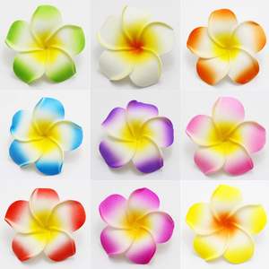 Flores de Huevo Artificiales de Frangipani para el Cabello, Hechas a Mano, de 4-11 CM, para Vacaciones en la Playa - Product Image 2