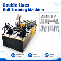 Machine de profilage à grande vitesse pour profilés en C et en U, double ligne, deux-en-un, pour cloisons sèches et plafonds métalliques