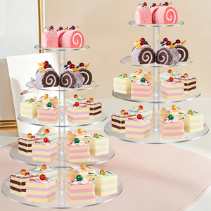 3/6 lớp vòng Acrylic <span class=keywords><strong>cupcake</strong></span> hiển thị đứng món tráng miệng tháp bánh ngọt đứng <span class=keywords><strong>cupcake</strong></span> đứng cho đám cưới sinh nhật chủ đề Đảng - Product Image 6