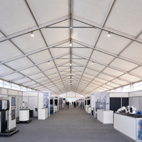 Grande tente d'exposition à triple couche en PVC Oxford à ossature aluminium pour salons professionnels et événements en plein air