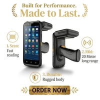 Escáner PDA Android Honeywell RFID para Escaneo de Códigos de Barras de 15M, Dispositivo Portátil con Pantalla de 5.72 Pulgadas, 4+64GB, 10000mAh, Recopilación de Datos