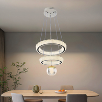 2025 acrylique tambour pendentif 3 lumières Lampara lustre couleur Dimmable 220V lustres de plafond 72W 2700K 4000K 6000K pour la maison