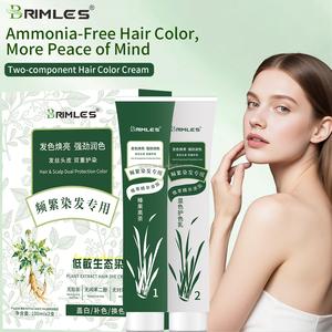 Tinta per <span class=keywords><strong>Capelli</strong></span> Organica Nera Permanente 100ml*2, 100% Senza Ammoniaca, Senza PPD, Naturale, Non Allergenica, Copre i <span class=keywords><strong>Capelli</strong></span> Grigi/<span class=keywords><strong>Bianchi</strong></span> - Product Image 4