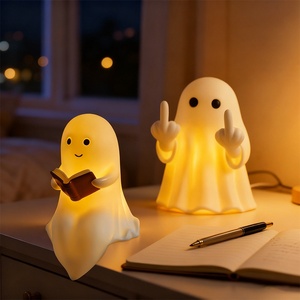 Halloween Baby Metal Ghost Night Light Cute Adorable Reading <b>Lamp</b> Desk Bookshelf Decoration - Product Image 4