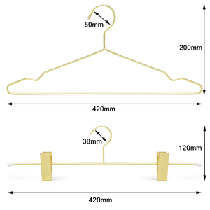 בגדים תיל זהב מבריק מתכת קולבים מתכתי כבד קולבים עבור שמלת כלה - Product Image 5
