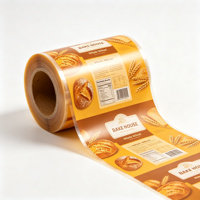 Sachet d'emballage alimentaire en rouleau personnalisé, imprimé offset, laminé, pour pain, sachet plastique de qualité alimentaire pour aliments pour bébés, boulangerie et vente au détail