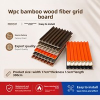 Panneaux muraux extérieurs WPC sans peinture, murs de fond triangulaires, grilles en fibres de bambou brut, forme personnalisée, grande muraille insonorisée