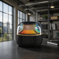 Haut-parleur extérieur portable en plastique 5.2 avec subwoofer sans fil, fente pour carte, éclairage de bureau, charge solaire et batterie intégrée