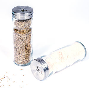 Botella de especias de vidrio de 6oz, tarro de condimento en polvo de cebolla y Chile con tapa de agujero pequeño de Metal de acero inoxidable - Product Image 4