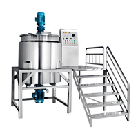 Cuve de mélange de savon liquide en acier inoxydable 200L 500L avec émulsifiant à cisaillement élevé et homogénéisateur pour la fabrication de shampoing