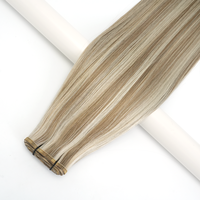 Extensions de cheveux humains en gros de l'usine Lanxun, trame plate, double tirage, cheveux vierges, toutes les couleurs disponibles