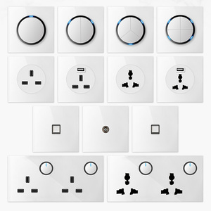 YINKA-interruptores de pared de vidrio templado dorado, alta calidad, fábrica, venta al por mayor, almacén en el extranjero, inteligente, 4 entradas - Product Image 2