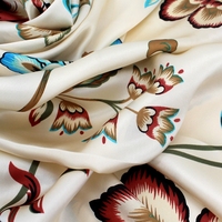 Tissu imprimé en chiffon crêpe de haute qualité personnalisé 114 cm, imprimé léopard, sérigraphie, 100% soie, tissu de soie imprimé numérique