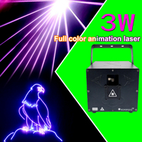 Haute Qualité 3W 5W RVB Pleine Couleur 3D Animation Effet Laser Éclairage par ILDA DMX Contrôle DJ Disco Club Stage Lights