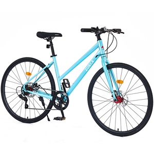 Bicicleta de Carretera ZUKKA 700C para Adultos, 7 Velocidades, Bicicleta Híbrida Unisex con Cuadro de Acero y <span class=keywords><strong>Frenos</strong></span> de Disco, Múltiples Colores - Product Image 3