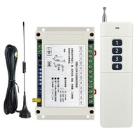 Système de télécommande sans fil RF 4 canaux 30A AC110V 220V 380V / Récepteur de code d'apprentissage pour moteur et porte électrique Maison intelligente D755