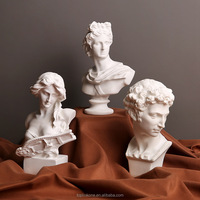 Statue de tête grecque abstraite d'intérieur Décoration intérieure Sculpture d'art en résine Buste de David
