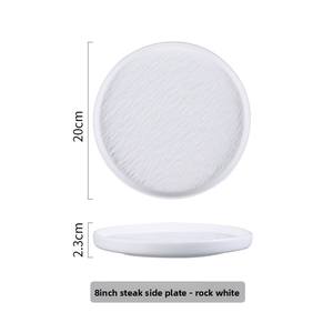 Assiettes à steak en céramique à texture pierre nordique, ensemble <span class=keywords><strong>noir</strong></span> et blanc, vaisselle ronde pour hôtel, restaurant et usage domestique – Vente chaude - Product Image 6