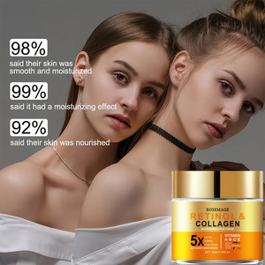 Krim Wajah Retinol kolagen, Pelembab Anti Penuaan dengan krim pengencang keriput asam Hyaluronic untuk wajah, leher dan dekolet - Product Image 5