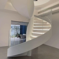 Conceptions extérieures modernes d'escalier en colimaçon et de garde-corps pour maison duplex Préfabriqué à l'intérieur des escaliers de la maison