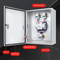 Boîtier de distribution ATS à double alimentation avec interrupteur de transfert automatique 380V 4P 63A 100A IP68 étanche, panneau de commande, direct usine