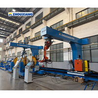Nueva Estación de Trabajo Robótica Inteligente Industrial Zhouxiang Shipbuilding con Plataformas Tipo T y Riel de 12m para Estructuras de Acero