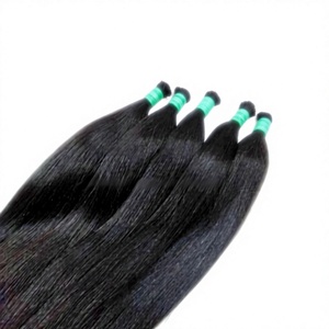 Extensiones de Cabello Humano Natural de Lujo, Cabello Virgen Remy con Cutícula Alineada, Super Double Drawn, Venta al Por Mayor, Indonesia - Product Image 1