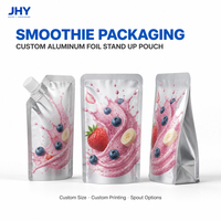 Op maat bedrukte, hoogwaardige smoothie stand-up pouch van aluminiumfolie, food grade, BPA-vrij, voor verpakkingen van milkshakes, sappen en yoghurt.
