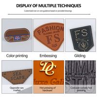 Patch en cuir véritable personnalisé avec logo en relief pour vêtements, sacs et chaussures