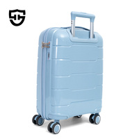 Valise de luxe à grande capacité avec 4 roulettes pivotantes, motif dessin animé, ensemble de bagages en PP, léger, roues à 360 degrés, unisexe, style vintage pour le voyage