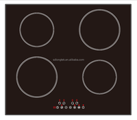 Table de cuisson à induction électrique encastrable haute puissance 4 brûleurs 7000W, surface en verre cristal, commande tactile, économe en énergie, usage domestique