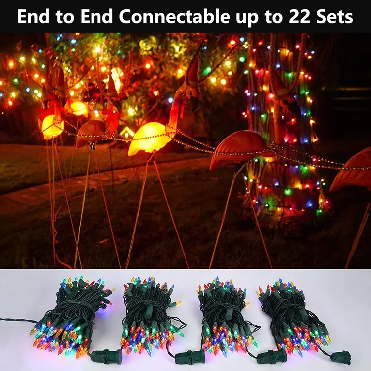 Conjunto de mini luzes LED 100 LED personalizadas à prova d'água para uso externo Luzes de Natal LED de Natal