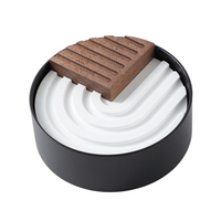 Diffuseur d'aromathérapie pour voiture, couvercle supérieur en alliage d'aluminium, design circulaire, évaporation naturelle, rechargeable, longue durée, moderne