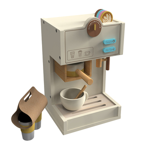 Eduland bằng gỗ MDF Đồ chơi thực phẩm mô phỏng giả vờ chơi nhà bếp đồ chơi trẻ em Mini Máy pha cà phê giáo dục sớm Đồ chơi học tập - Product Image 6