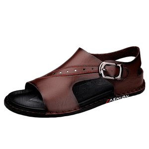 รองเท้าแตะผู้ชายแบบสวมเปิดนิ้วเท้า ระบายอากาศได้ดี พื้นยาง เหมาะสำหรับใส่เดินเล่นลำลองกลางแจ้งในฤดูร้อน - Product Image 1