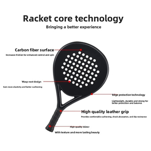 Raqueta <span class=keywords><strong>de</strong></span> Pádel <span class=keywords><strong>de</strong></span> Carbono 3K para <span class=keywords><strong>Jugadores</strong></span> Intermedios, Pala <span class=keywords><strong>de</strong></span> Rendimiento Equilibrado con Textura 3D, Logotipo Personalizado OEM - Product Image 6
