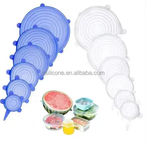 Factory Direct Silicone Food Wrap Bowl Pot Lid Silicone Cover Silicone Stretch Lids For Fruits And Meats Reusable