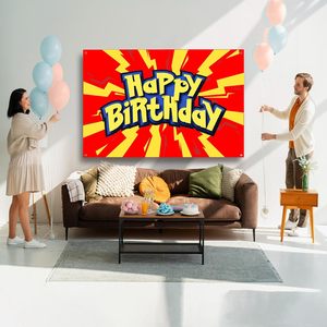 Striscione di <span class=keywords><strong>Compleanno</strong></span> con Fulmini Rossi e Gialli, Sfondo per Festa a Tema Fulmini, Decorazioni Murali Retrò per <span class=keywords><strong>Compleanno</strong></span> di Ragazzi - Product Image 4