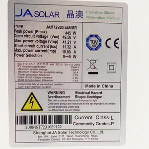JA panel năng lượng mặt trời PV mô-đun 400W 450W 545W 550W 700 W 700 Watt jasolar PV tấm pin mặt trời - Product Image 4