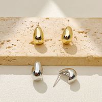Boucles d'oreilles en laiton de forme goutte d'eau haut de gamme - Accessoires luxueux et simples