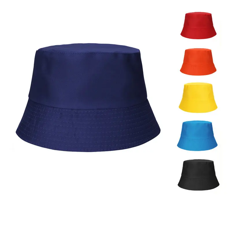 XQL شعار مخصص تطريز مطبوع للأطفال الصيف فريد منقوش جلد اثنين الجانب في الهواء الطلق الفرنسية تيري دلو القبعات