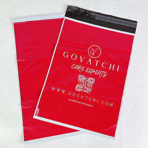 100 MOQ, индивидуальная печать, водонепроницаемые красные полиэтиленовые пакеты для экспресс-доставки посылок - Product Image 3